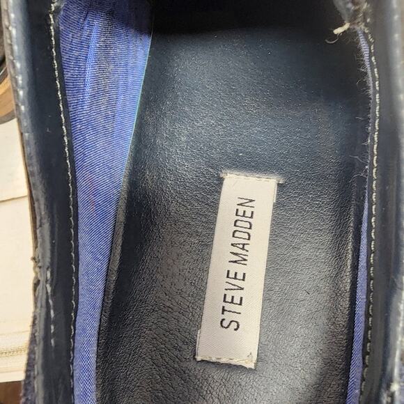 Steve Madden Lupo Men's Black Dress Shoes Leather Lace Up Shoes Men' Size 11.5 - Picture 12 of 12